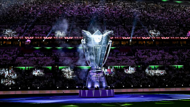 A photo taken during the opening ceremony for the 2023 AFC Asian Cup in January 2024